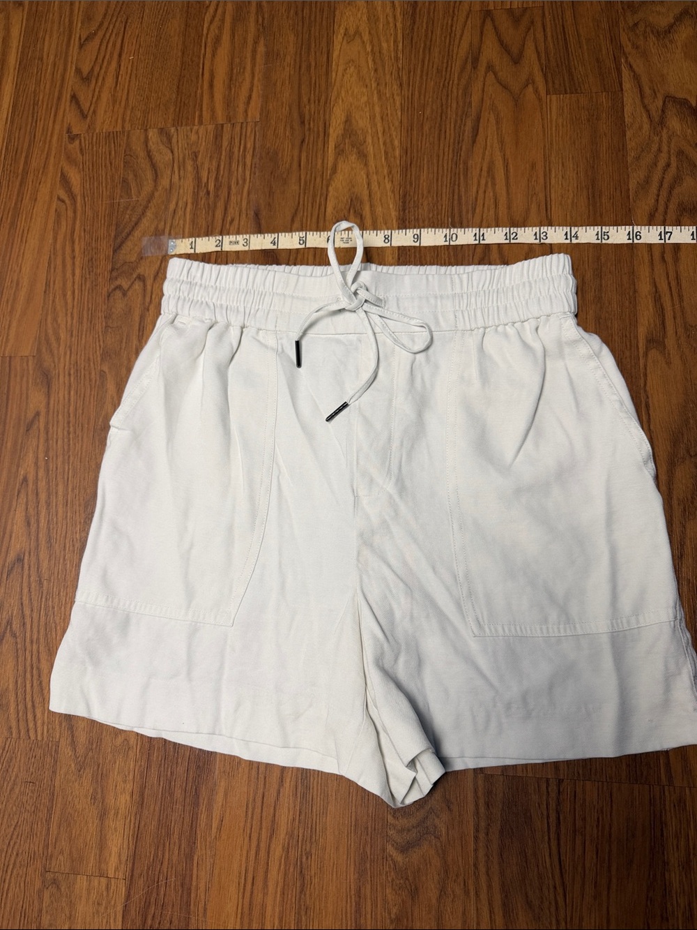 Kersh White Athletic Drawstring Shorts